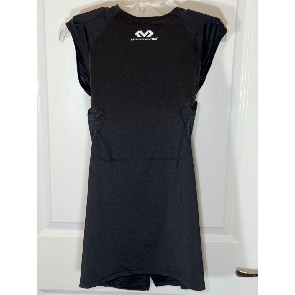 McDavid Hex Padded Compression Shirt Mens Medium Black Sleeveless Rib Spine